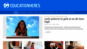 What Educationheres.com website looked like in 2019 (5 years ago)