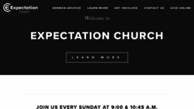 What Expectation.church website looked like in 2019 (5 years ago)