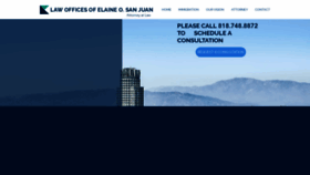 What Elainesanjuan.com website looked like in 2019 (5 years ago)