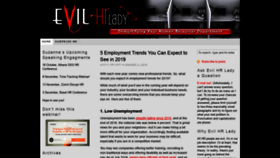 What Evilhrlady.org website looked like in 2019 (5 years ago)