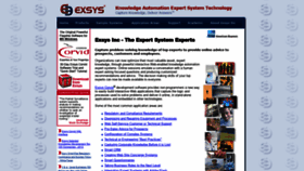 What Exsys.com website looked like in 2019 (5 years ago)