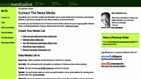 What Easymedialist.com website looked like in 2019 (5 years ago)