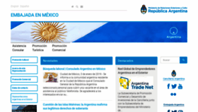 What Embajadaargentina.mx website looked like in 2019 (5 years ago)