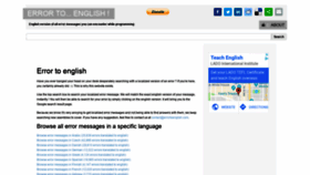 What Errortoenglish.com website looked like in 2019 (5 years ago)