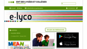 What E-lyco.fr website looked like in 2019 (5 years ago)