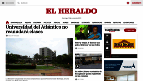 What Elheraldo.co website looked like in 2019 (5 years ago)