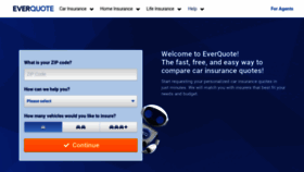 What Everquote.com website looked like in 2019 (5 years ago)