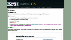 What Exceptionalcv.com website looked like in 2019 (5 years ago)