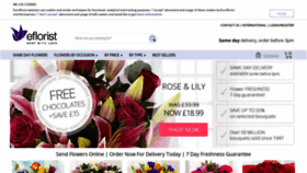 What Eflorist.co.uk website looked like in 2019 (7 years ago)