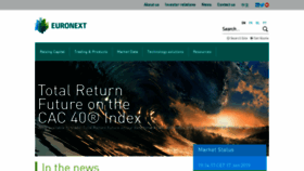 What Euronext.com website looked like in 2019 (5 years ago)