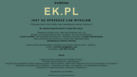 What Ek.pl website looked like in 2019 (5 years ago)