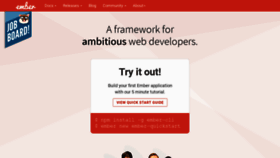 What Emberjs.com website looked like in 2019 (5 years ago)