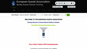 What Europeansuzuki.org website looked like in 2019 (5 years ago)