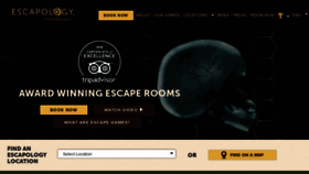 What Escapology.com website looked like in 2019 (5 years ago)