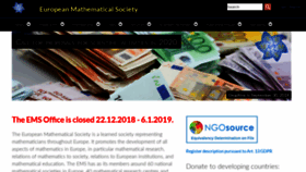 What Euro-math-soc.eu website looked like in 2019 (5 years ago)