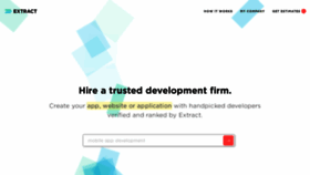 What Extract.co website looked like in 2019 (5 years ago)