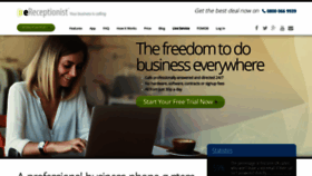 What Ereceptionist.co.uk website looked like in 2019 (7 years ago)