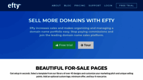 What Efty.com website looked like in 2019 (5 years ago)