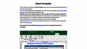 What Excelcompiler.com website looked like in 2019 (5 years ago)