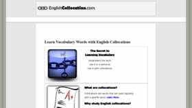 What Englishcollocation.com website looked like in 2019 (5 years ago)