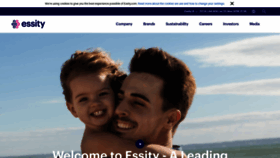 What Essity.com website looked like in 2019 (5 years ago)