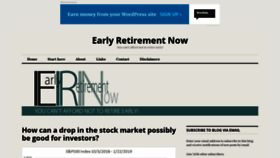 What Earlyretirementnow.com website looked like in 2019 (5 years ago)