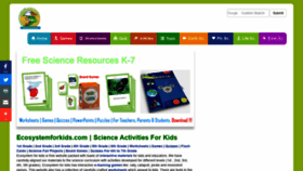 What Ecosystemforkids.com website looked like in 2019 (5 years ago)