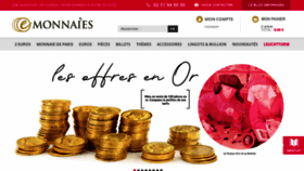 What Emonnaies.fr website looked like in 2019 (5 years ago)