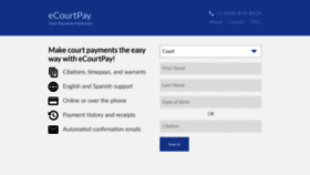 What Ecourtpay.com website looked like in 2019 (5 years ago)