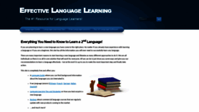 What Effectivelanguagelearning.com website looked like in 2019 (5 years ago)