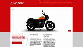 What Eicher.in website looked like in 2019 (5 years ago)