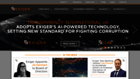What Exiger.com website looked like in 2019 (5 years ago)