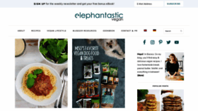 What Elephantasticvegan.com website looked like in 2019 (5 years ago)