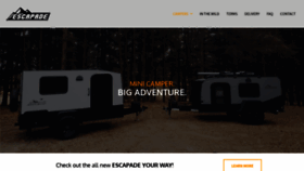 What Escapadecampers.com website looked like in 2019 (5 years ago)