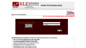 What Eresults.kletech.ac.in website looked like in 2019 (5 years ago)