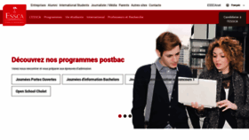What Essca.fr website looked like in 2019 (6 years ago)