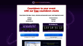 What Eventcountdown.com website looked like in 2019 (5 years ago)