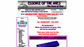 What Essenceoftheages.com website looked like in 2019 (5 years ago)