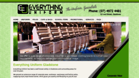 What Everythinguniform.com.au website looked like in 2019 (5 years ago)