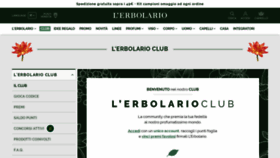 What Erbolarioclub.it website looked like in 2019 (5 years ago)