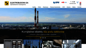 What Elektrobudowa.pl website looked like in 2019 (5 years ago)