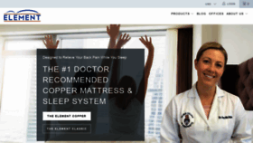 What Elementmattress.com website looked like in 2019 (5 years ago)