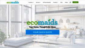 What Ecomaids.com website looked like in 2019 (5 years ago)