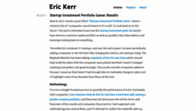What Erickerr.com website looked like in 2019 (5 years ago)