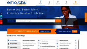 What Ethiojobs.com website looked like in 2019 (5 years ago)