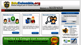 What Educolombia.org website looked like in 2019 (5 years ago)