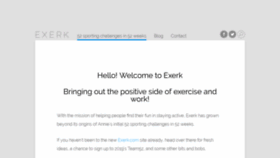 What Exerkyourself.com website looked like in 2019 (5 years ago)