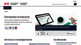 What Entreprisescanada.ca website looked like in 2019 (5 years ago)