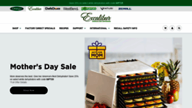What Excaliburdehydrator.com website looked like in 2019 (5 years ago)