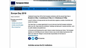 What Europeday.europa.eu website looked like in 2019 (5 years ago)